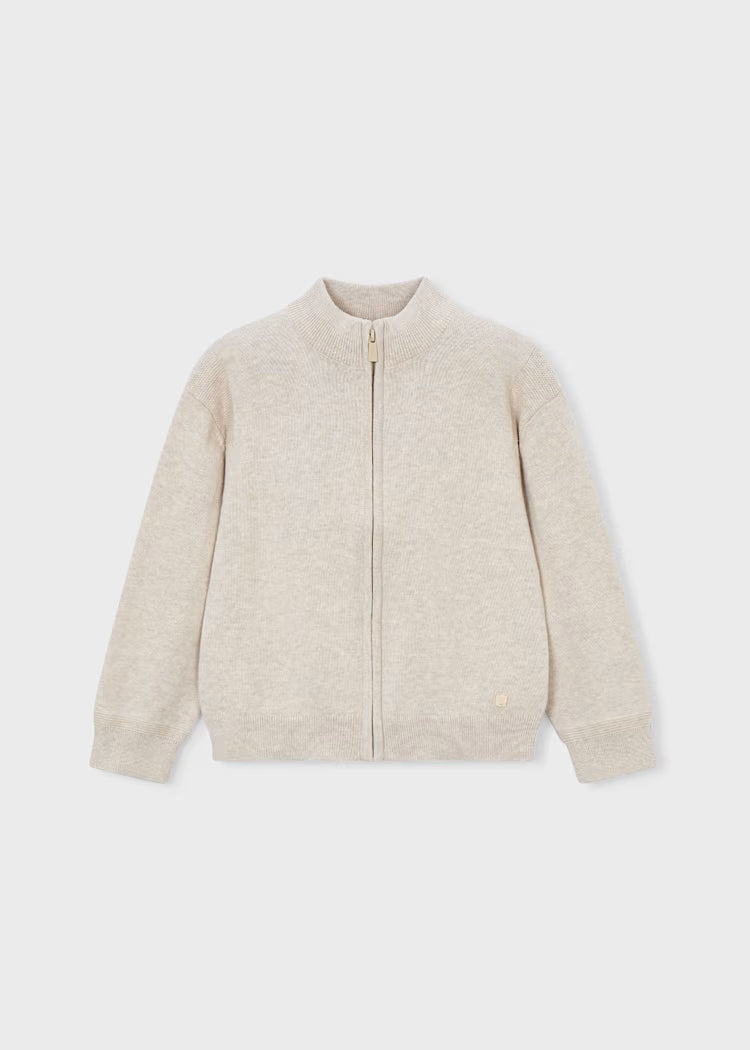 Boys Zip-Up Jacket- Oat