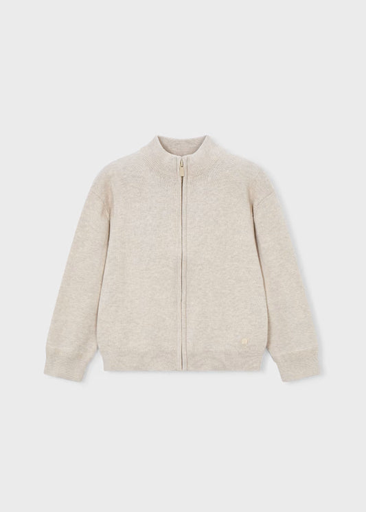 Boys Zip-Up Jacket- Oat