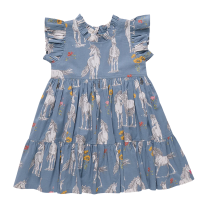 Girls Jennifer Dress- Unicorn Field