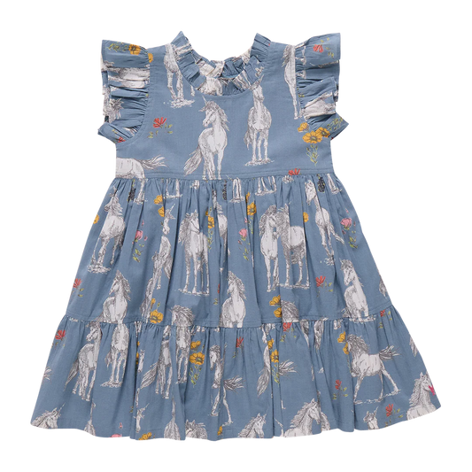 Girls Jennifer Dress- Unicorn Field