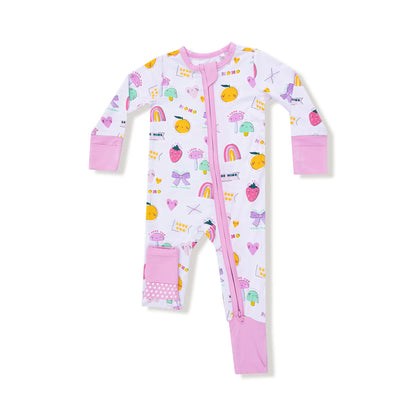 Pink My Funny Valentine 2 Way Zipper Romper