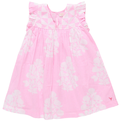 Girls Courtney Dress- Pink Bouquet Floral