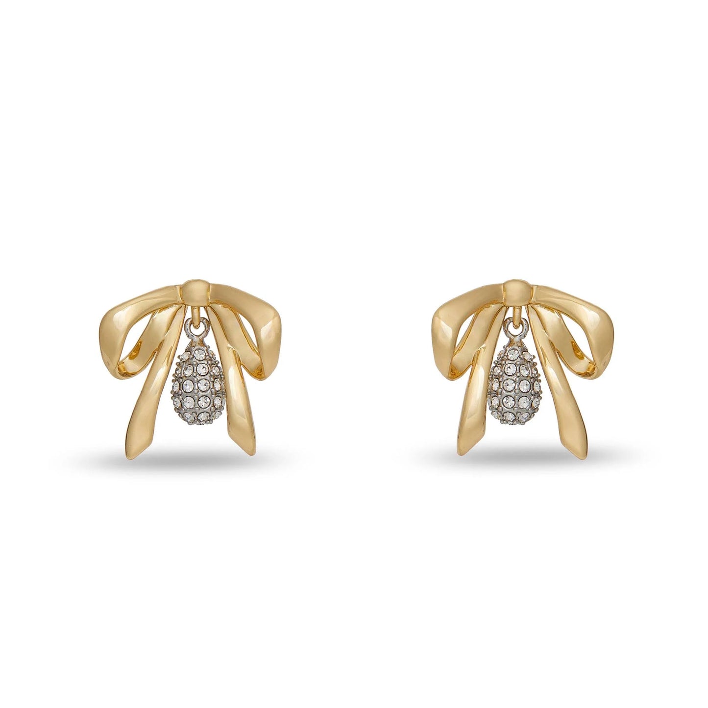 Crystal Dainty Pave Bow Earrings