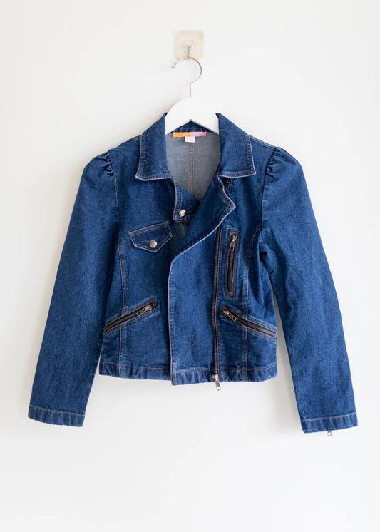 Moto Jacket- Dark Denim