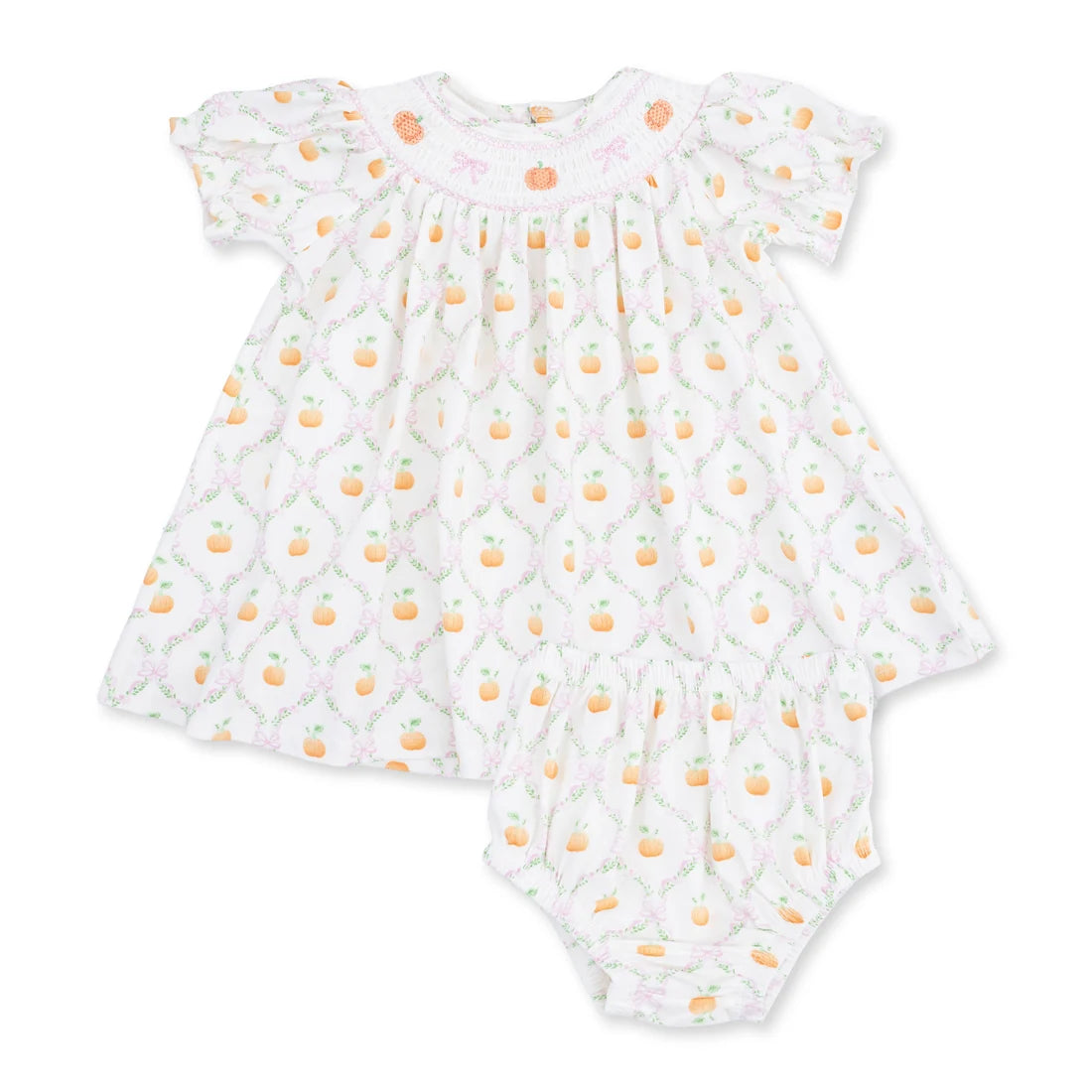 Jane Bishop Dress + Bloomer- Pumpkin Trellis
