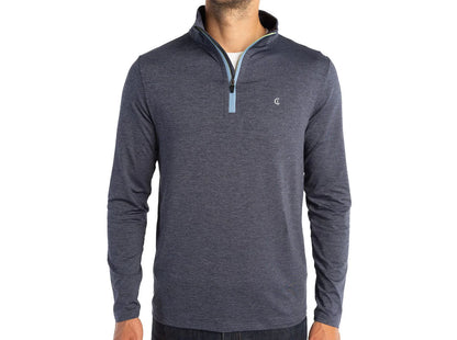 Feather Performance Pullover- Heather Navy