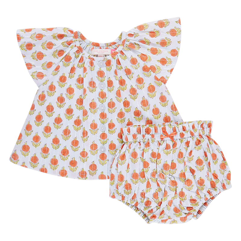 Baby Girls Willow 2-Piece Set/Blue Dahlia