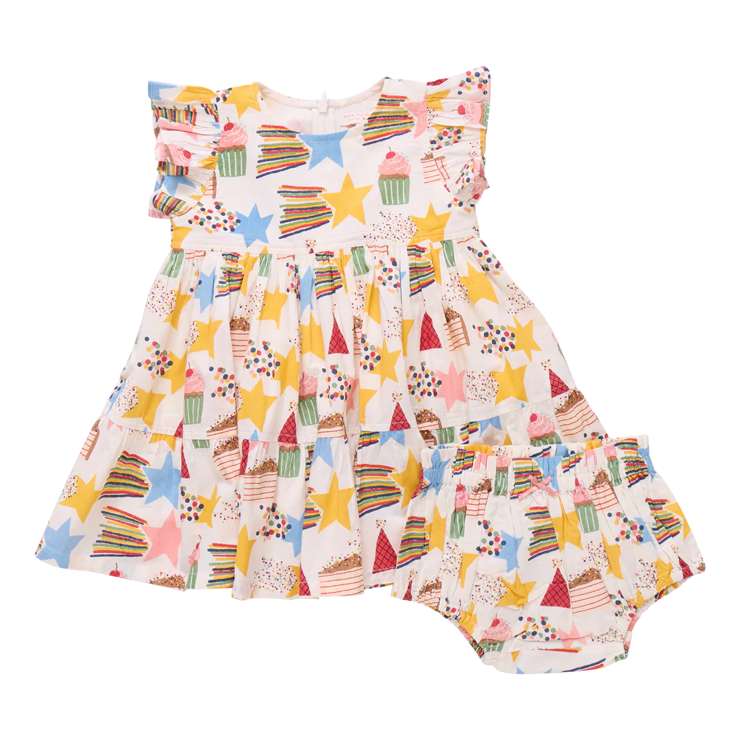 Baby Girls Jennifer Dress Set- Birthday Star