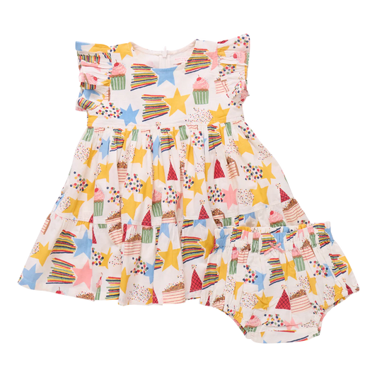 Baby Girls Jennifer Dress Set- Birthday Star