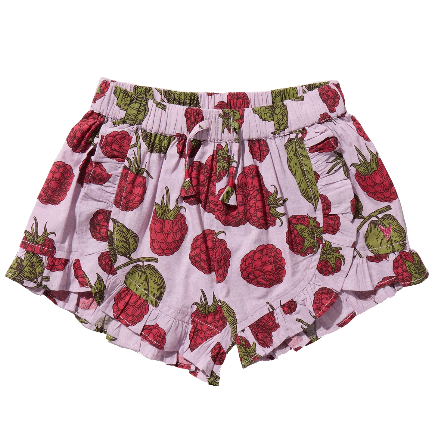 Girls Millie Ruffle Short- Lavender Raspberries