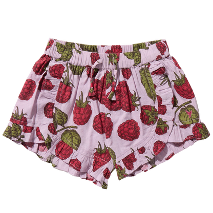 Girls Millie Ruffle Short- Lavender Raspberries