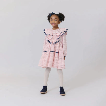 Girls Raphaela Dress- Strawberry Cream Polka Dot