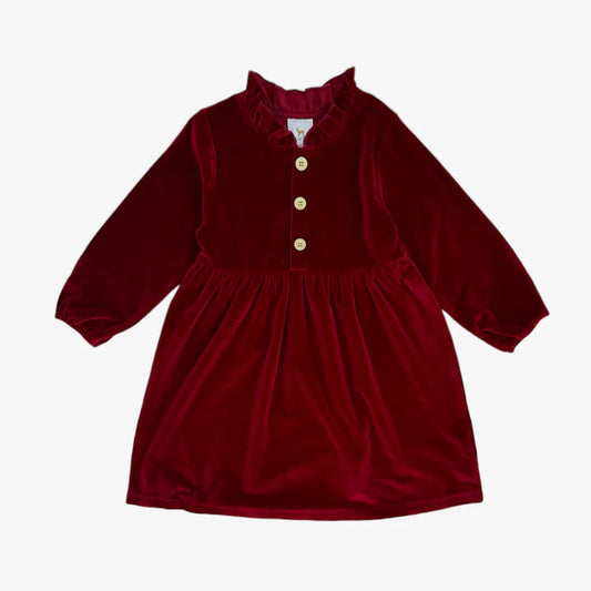 Samantha Dress- Cranberry Velvet