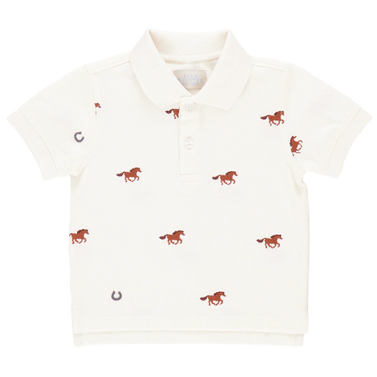 Boys Alec Shirt- Lucky Horses Embroidery