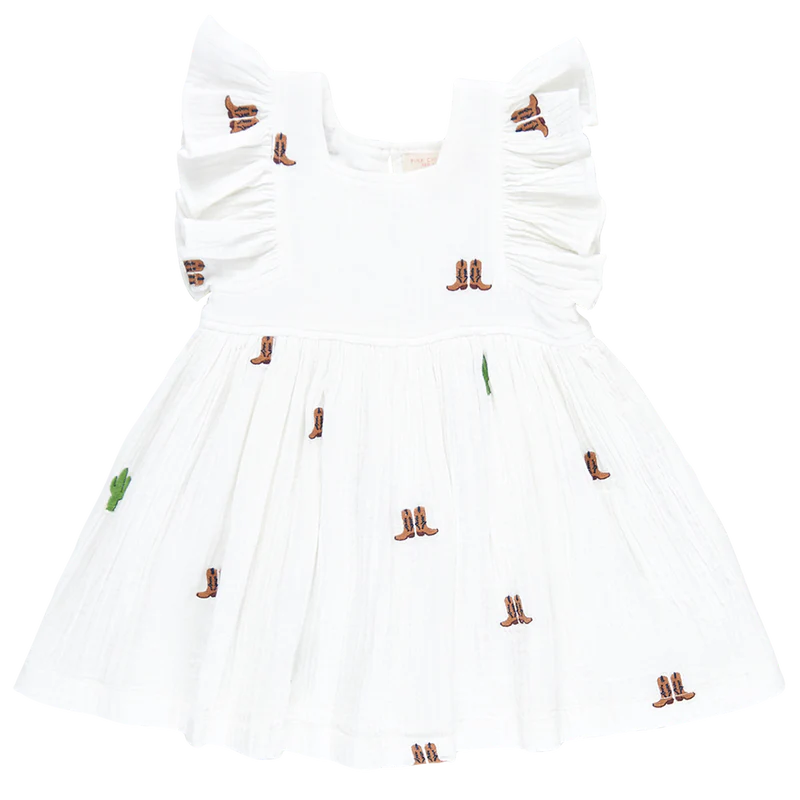 Girls Elsie Dress- Rodeo Embroidery