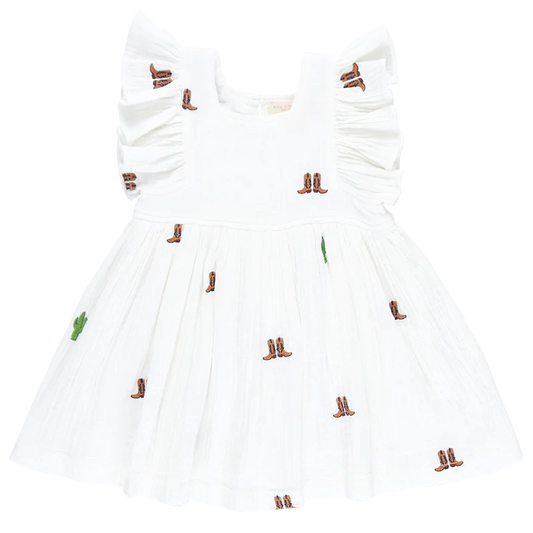 Girls Elsie Dress- Rodeo Embroidery