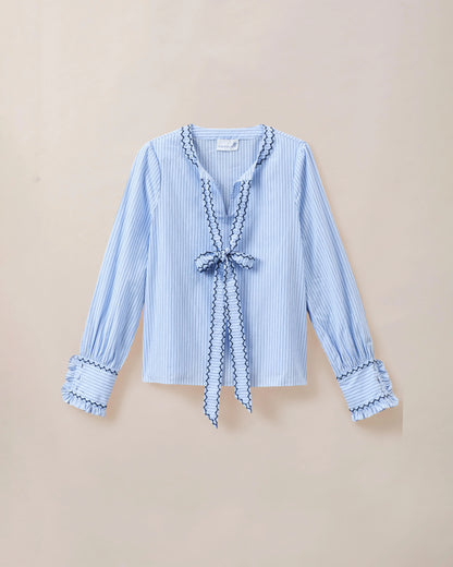 Martina Top- Maya Blue Stripe