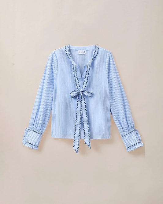 Martina Top- Maya Blue Stripe