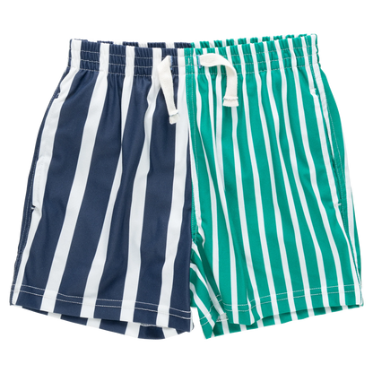 Boys Swim Trunk- Multi Stripe