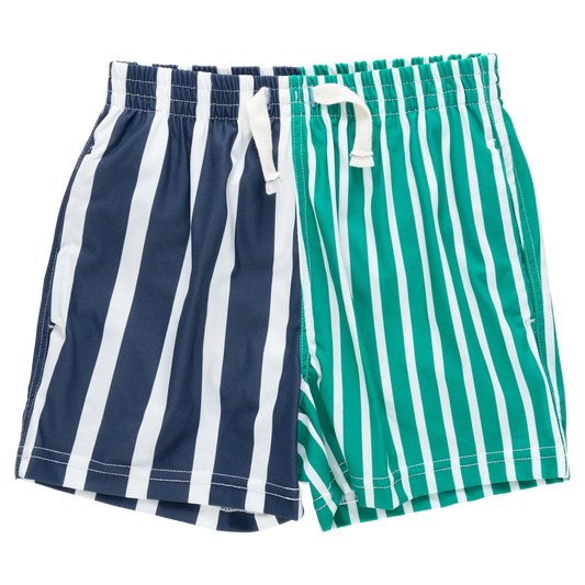 Boys Swim Trunk- Multi Stripe