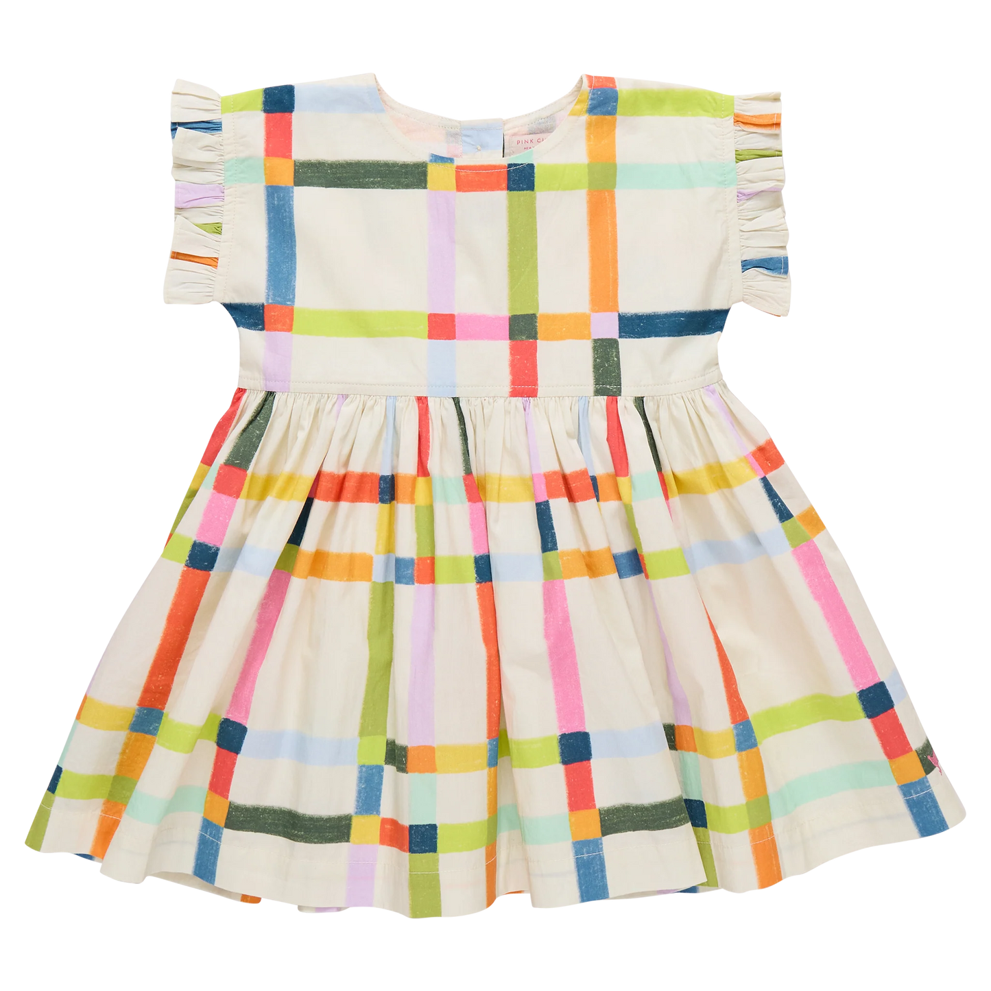 Girls Adaline Dress- Multi Tattersal