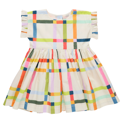 Girls Adaline Dress- Multi Tattersal