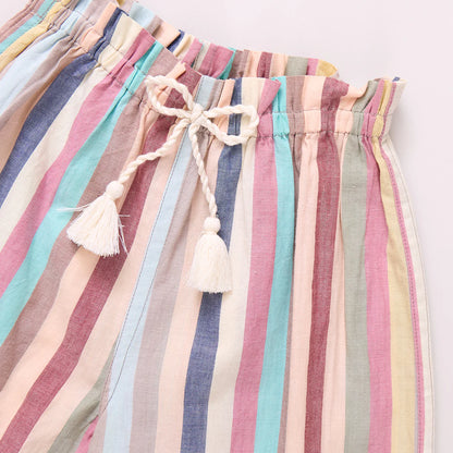 Girls Theodore Pant- Multi Vintage Stripe