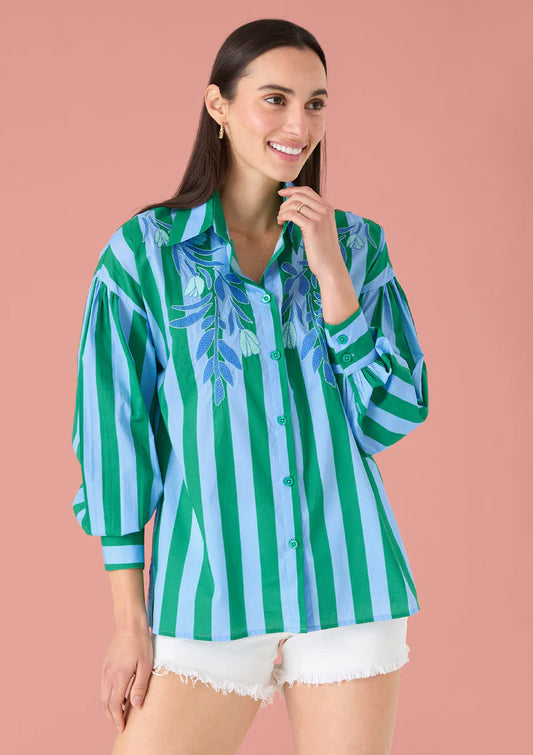 Micah Shirt- Parasol Stripe