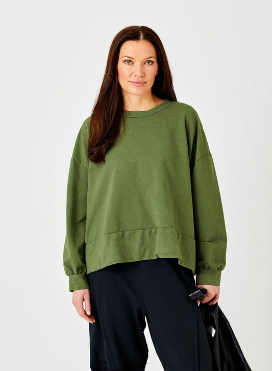 Marta Oversized Sweatshirt- Iguana Green