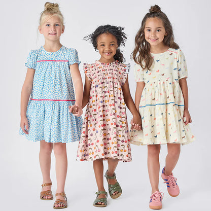 Girls Stevie Dress- Cloud Pink Cherry