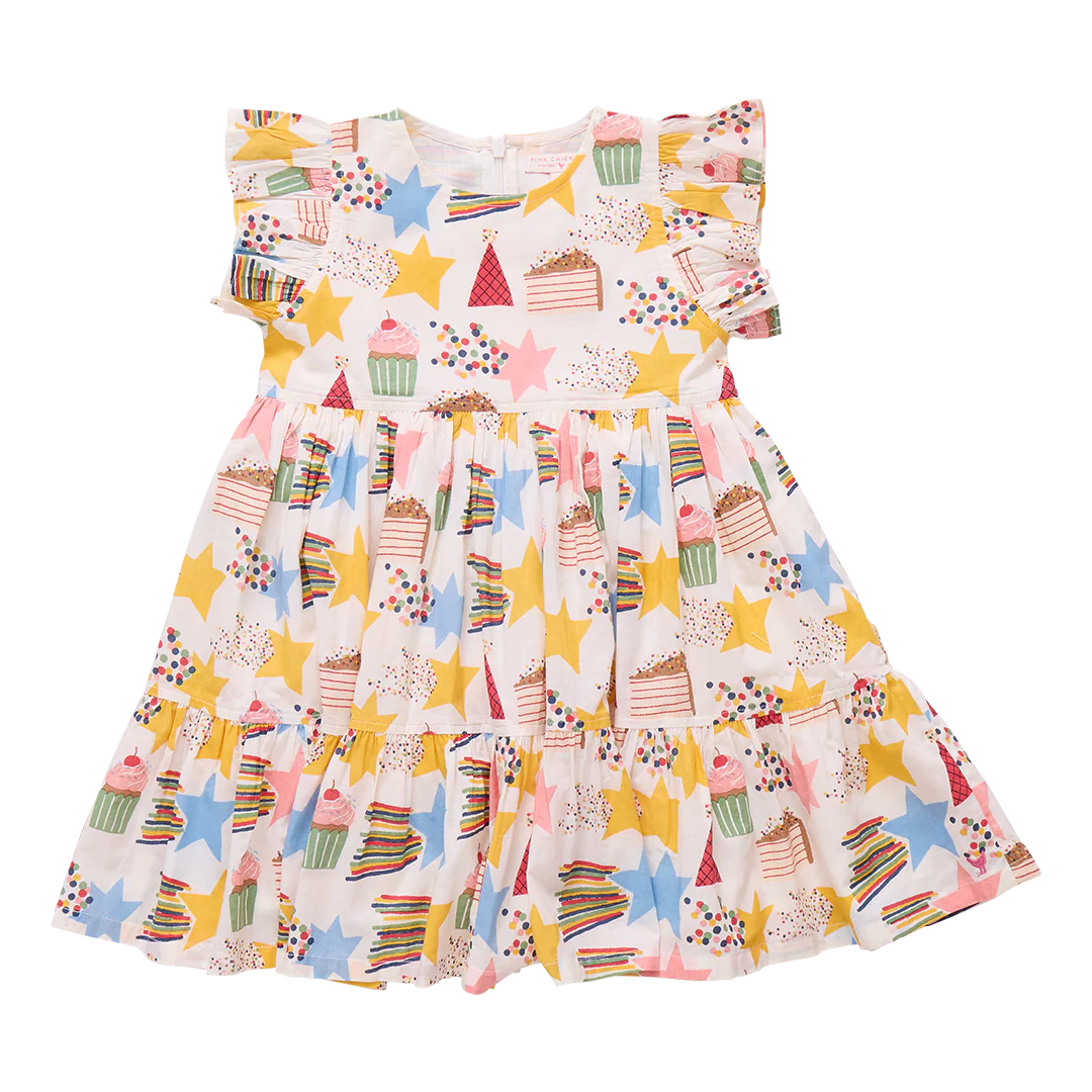 Girls Jennifer Dress- Birthday Star