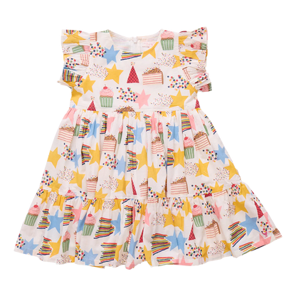Girls Jennifer Dress- Birthday Star