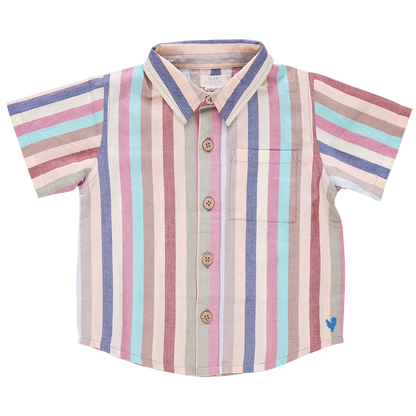 Boys Jack Shirt- Multi Vintage Stripe