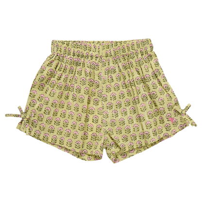 Girls Jules Short- Green Prairie Block