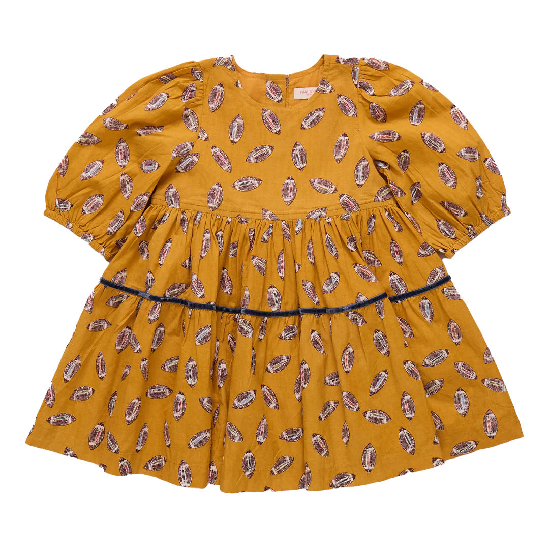 Girls Maribelle Dress- Flying Footballs