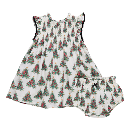 Baby Girls Stevie Dress Set- Vintage Trees