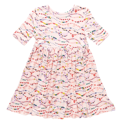 Girls Bamboo Steph Dress- Friendship Bracelet Era