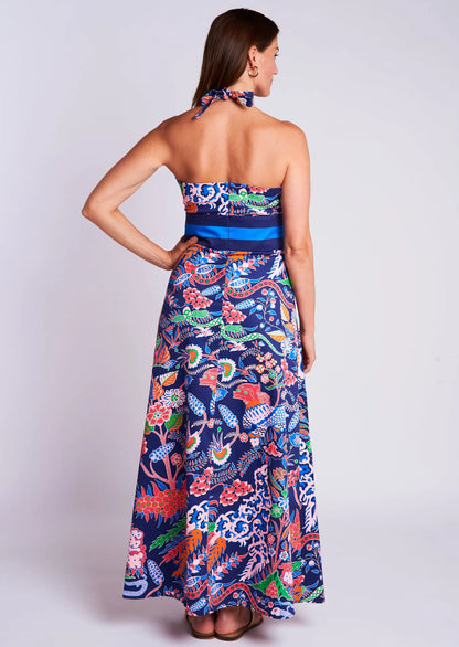 Cece Gown- Eden Navy Multi