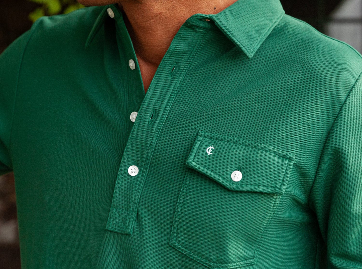 Long Sleeve Players Shirt- Evergreen