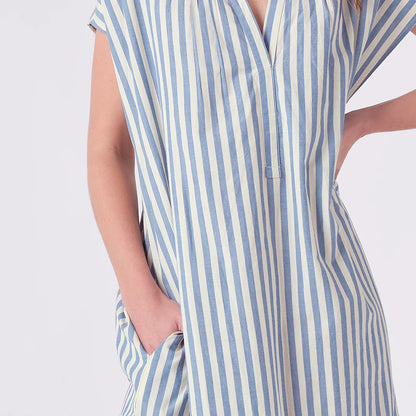 Womens Cooper Coverup- Blue Stripe