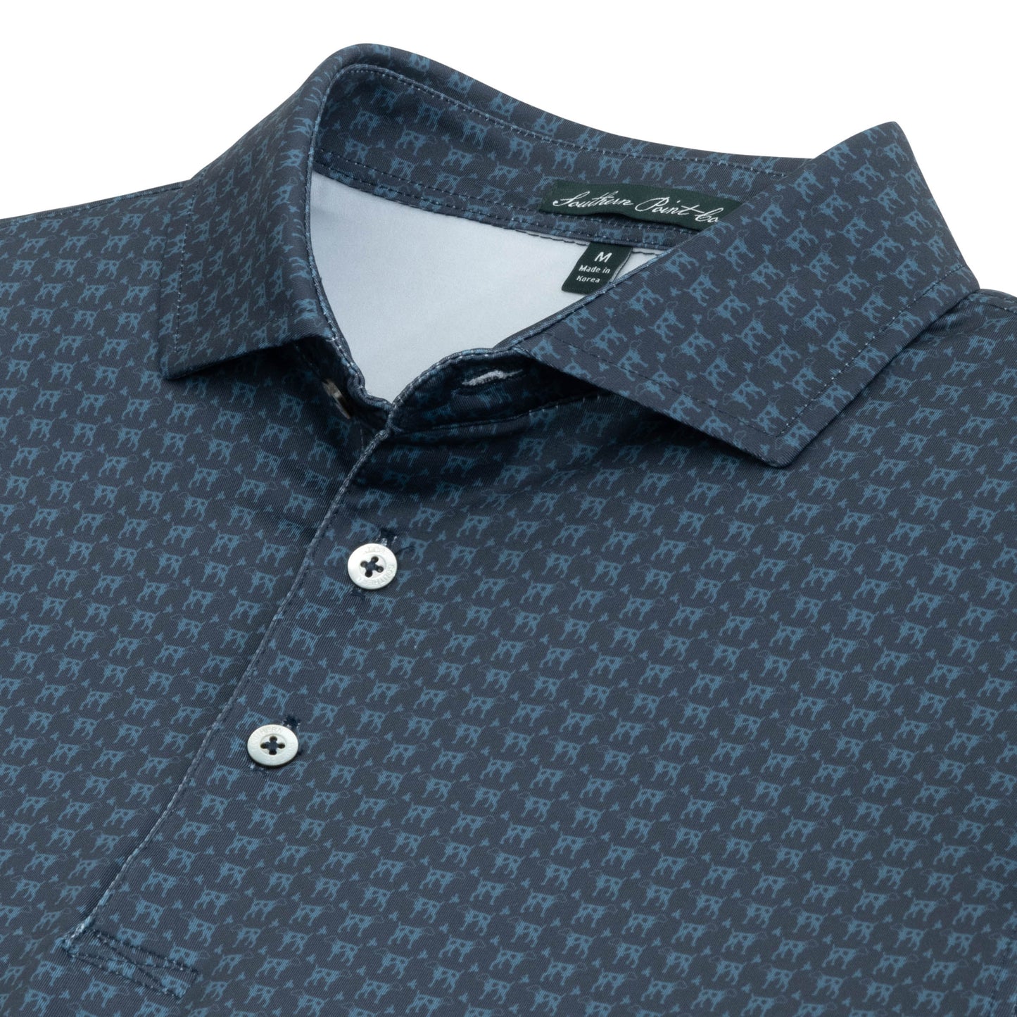 Youth Heritage Polo- Greyton Print Navy