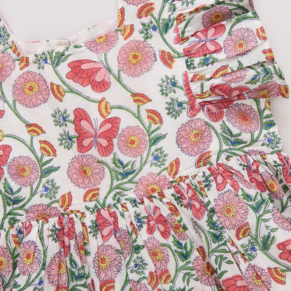 Girls Elsie Dress-Butterfly Vines