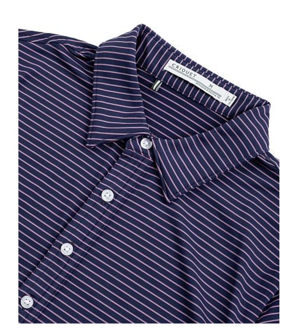 Performance Sport Range Polo- Casper Stripe