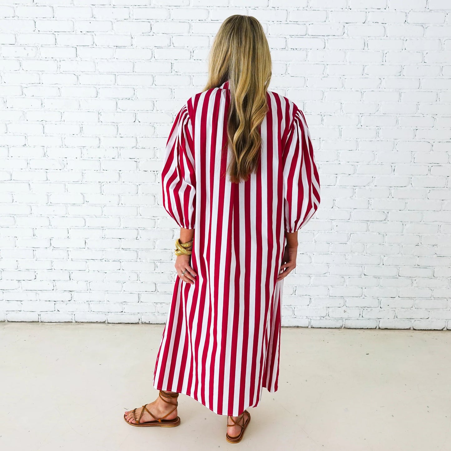 Cabana Dress- Red Stripe