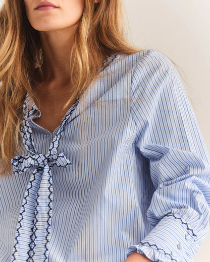 Martina Top- Maya Blue Stripe