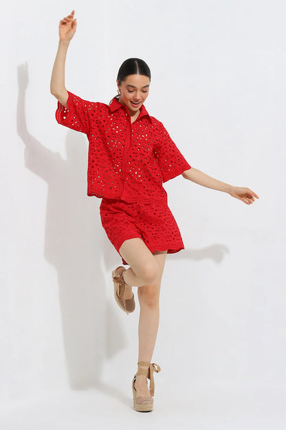 Ellen Crop Button Down Shirt