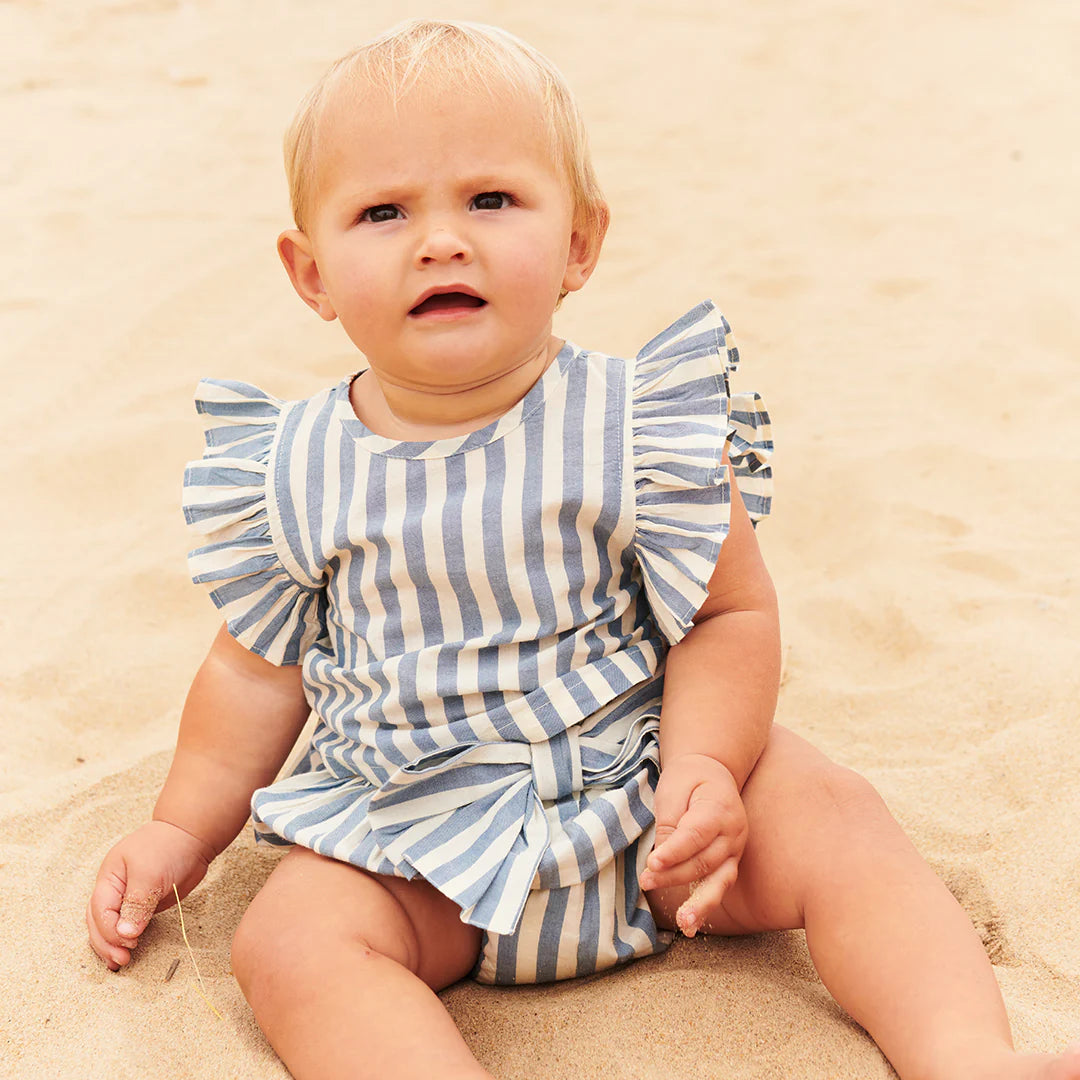 Baby Girls Abigail 2-Piece Set- Blue Stripe