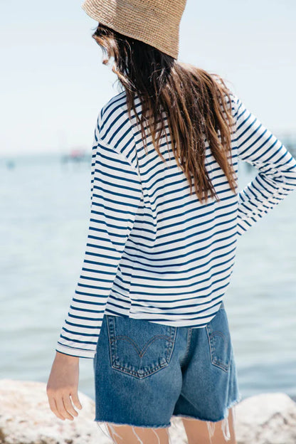 Little Bay Sun Shirt SPF 50+ Navy Stripe