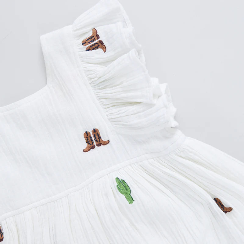 Girls Elsie Dress- Rodeo Embroidery