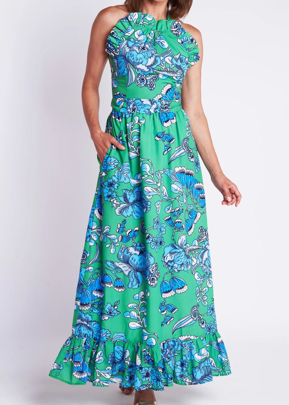 Dove Maxi Dress- Cordelia Kelly Green